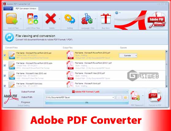 نرم افزار Adobe PDF Converter